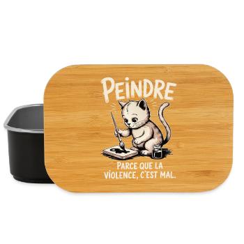 Painting because violence is bad - Lunch Box - black - Front
