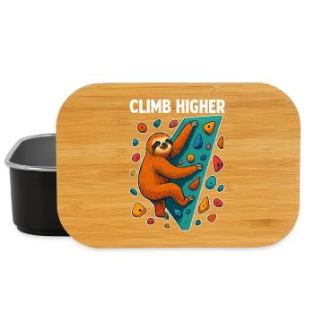 Bouldern Faultier Klettern Geschenk - Lunch Box - Schwarz - Vorne