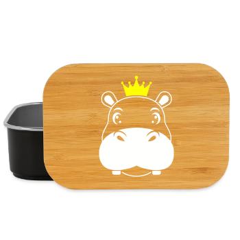 Nilpferd König Krone Prinz Vektor - Lunch Box - Schwarz - Vorne