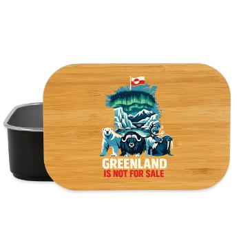 Cadeau du drapeau du t-shirt Pas à vendre du Groenland - Boîte à goûter - noir - Devant