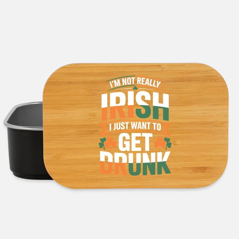 Not Really Irish Get Drunk - Lunch Box - black
