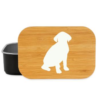 Sitzender Hund Silhouette - Lunch Box - Schwarz - Vorne