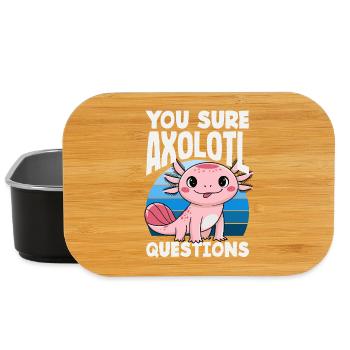 Cute Axolotl Kawaii Axolotl Lover - Lunch Box - black - Front