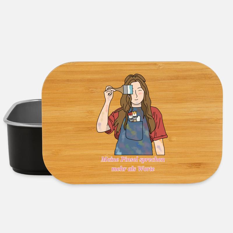 Meine Pinsel sprechen mehr als Worte - Lunch Box - Schwarz