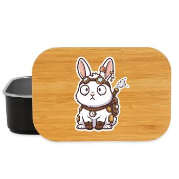 Lapin Steampunk Messager Sac-à-Dos Vapeur - Boîte à goûter - noir - Devant