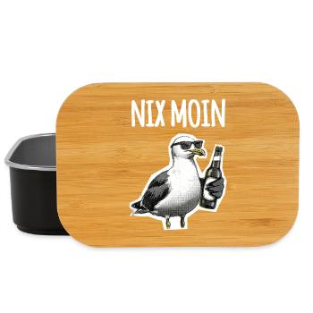 Lustiger Spruch Norddeutschland Möwe Bier - Lunch Box - Schwarz - Vorne