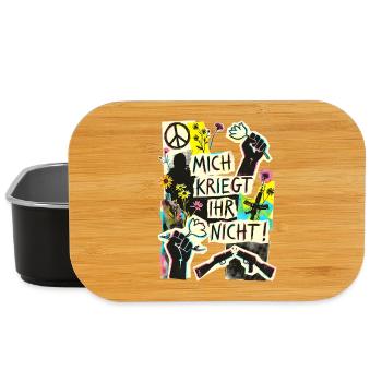 Frieden Demo Gegen Krieg - Lunch Box - Schwarz - Vorne
