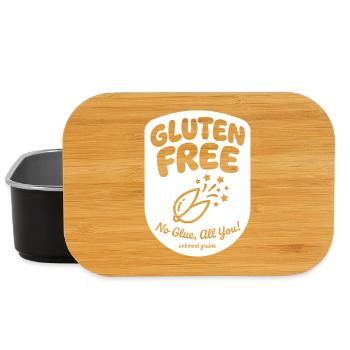 Gluten Free No Glue Humor Design - Lunch Box - black - Front