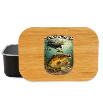 Blässhühner schlafen nie Komisches Karpfenfischen-Design - Lunch Box - Schwarz - Vorne