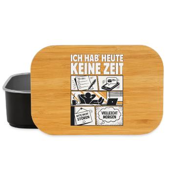 Keine Zeit To Do Lustig Alltag Comic - Lunch Box - Schwarz - Vorne