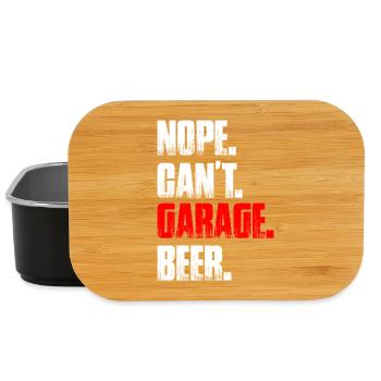 Non, je ne peux pas faire de garage de bière Amoureux de voitures Mécanicien automobile - Boîte à goûter - noir - Devant