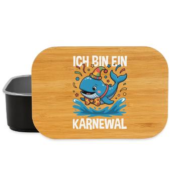 Ich Bin Ein Karnewal Wal Karneval Fasching Kostüm - Lunch Box - Schwarz - Vorne