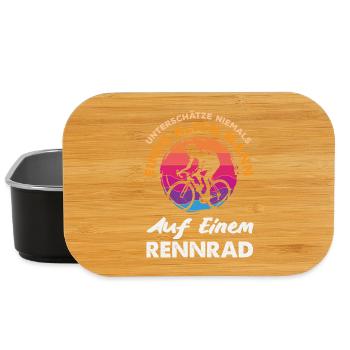 Unterschätze Niemals Alten Mann Rennrad Fahrrad - Lunch Box - Schwarz - Vorne