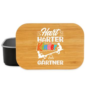 Hart Härter Kindergärtner Erzieher Kita Spruch - Lunch Box - Schwarz - Vorne