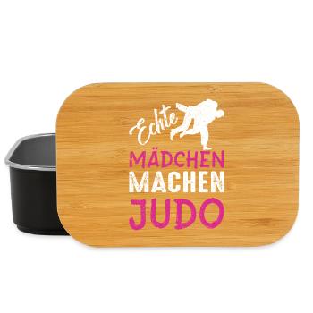 Echte Mädchen Machen Judo - Lunch Box - Schwarz - Vorne