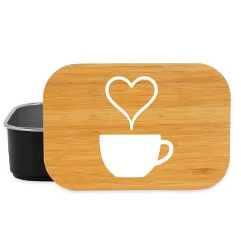 Cadeau de la tasse à café Cœur Café Tasse d’espresso - Boîte à goûter - noir - Devant