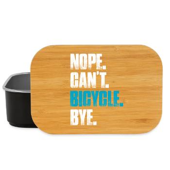 Nope can't bicycle Fahrrad Mountainbike Downhill - Lunch Box - Schwarz - Vorne