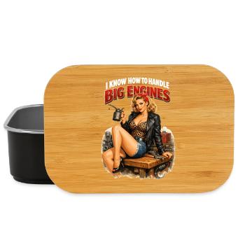 Pin-Up Girl Workshop: Big Engines Design - Lunch Box - black - Front