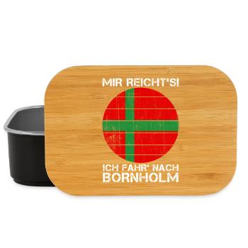 Mir reicht's ich fahr nach Bornholm - Lunch Box - Schwarz - Vorne