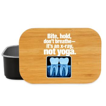 Humour drôle de dentiste aux radiographies, c’est une radiographie, pas du yoga - Boîte à goûter - noir - Devant