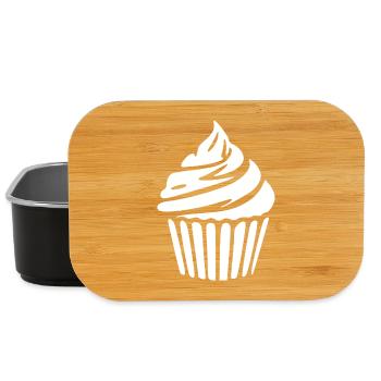 Cupcake Muffin Bakery Baking Gift - Lunch Box - black - Front