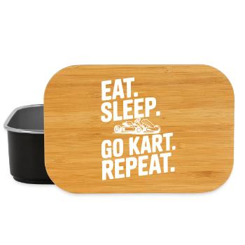 Iss. Schlaf. Go Kart. Wiederholen. - Lunch Box - Schwarz - Vorne