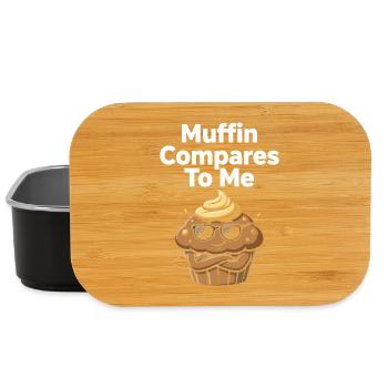 Muffin Compares To Me Lustiger Muffin - Lunch Box - Schwarz - Vorne