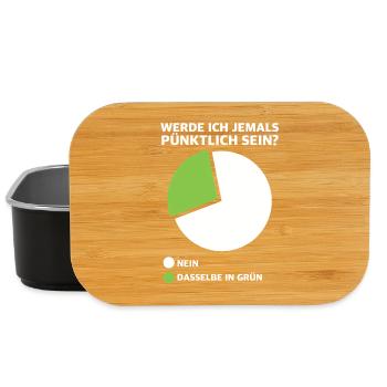 Werde ich pünktlich sein? Diagramm - Lunch Box - Schwarz - Vorne