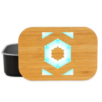 Azur Kaleidoscope Star Pattern - Lunch Box - black - Front