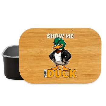 Show Me Your Duck Funny Mallard Pun - Lunch Box - black - Front
