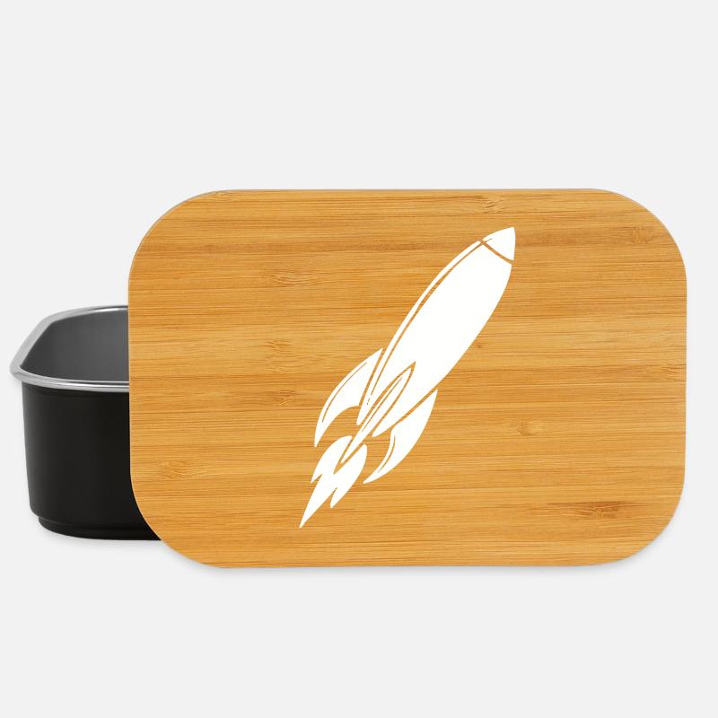Rakete - Lunch Box - Schwarz