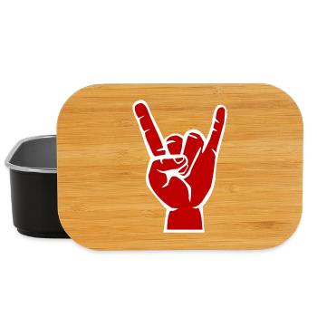 Teufels -Hand, Devil Rock cool metal Symbol - Lunch Box - Schwarz - Vorne