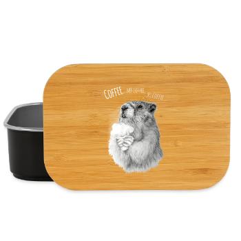 Coffee hamster enjoyment - Lunch Box - black - Front