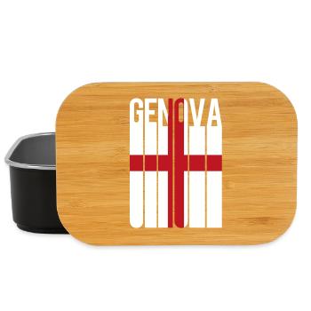 flag of Genoa Genua Genova Genes Génova - Lunch Box - black - Front