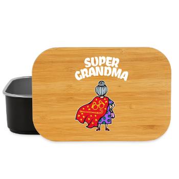 Alte Frau Brille Statement Oma Großmutte Seniorin - Lunch Box - Schwarz - Vorne