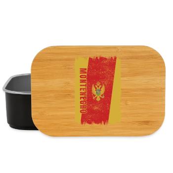 Montenegro Flagge - Lunch Box - Schwarz - Vorne