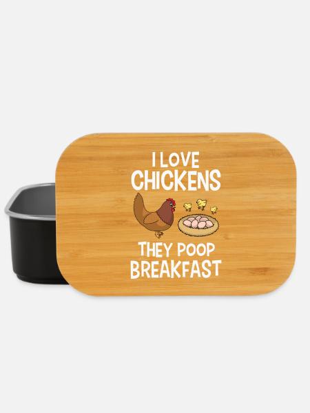 Chicken Chickens - Lunch Box - black
