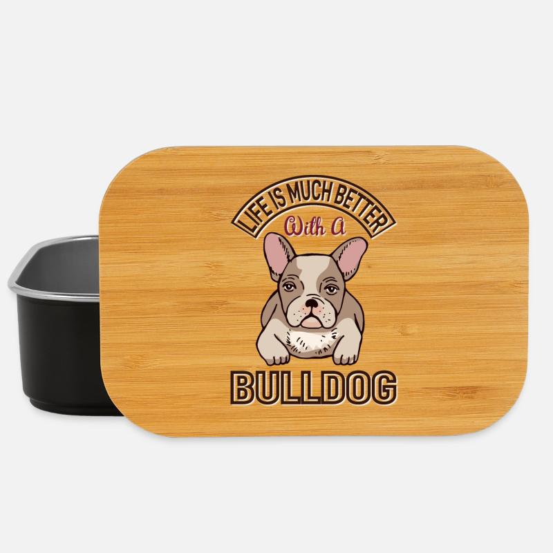 Better Life with a Bulldog - Lunch Box - Schwarz