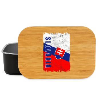 Slowakei Vintage Flagge - Lunch Box - Schwarz - Vorne
