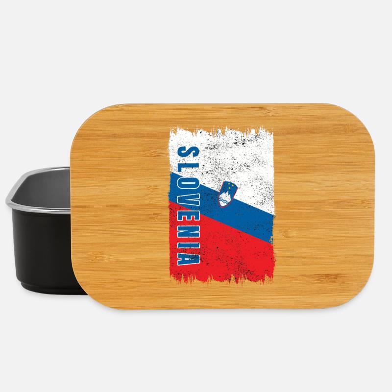 Slowenien Vintage Flagge - Lunch Box - Schwarz