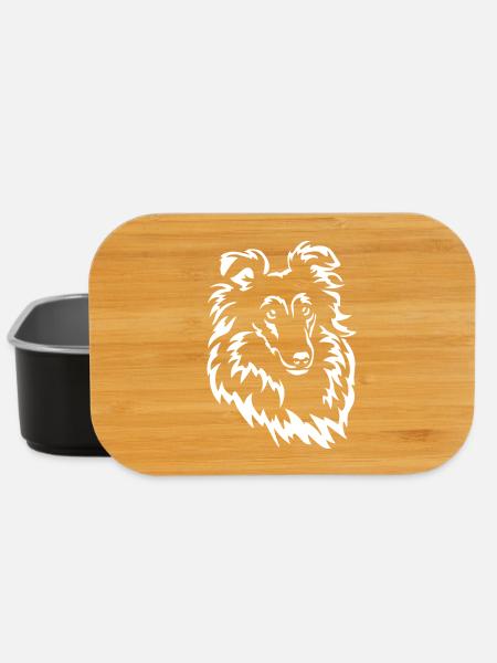 Sheltie Kopf "Black Edition" - Lunch Box - Schwarz