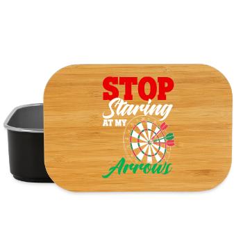 Dart Design Starrt nicht auf meine Pfeile - Lunch Box - Schwarz - Vorne