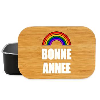 NOËL.BONNE ANNEE. SAINT SYLVESTRE. NOUVELLE ANNÉE. - Boîte à goûter - noir - Devant
