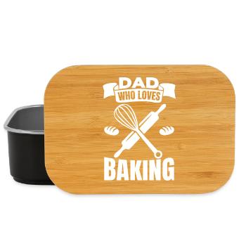 Dad who loves to bake - Lunch Box - black - Front