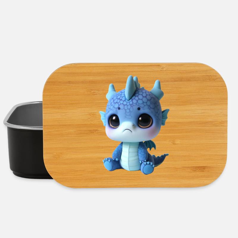 Cute Dragon Plush Charm - Lunch Box - black