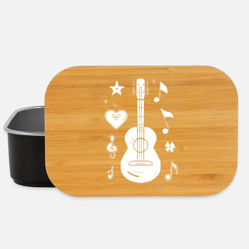 Ukulele Zeichnung - Lunch Box - Schwarz