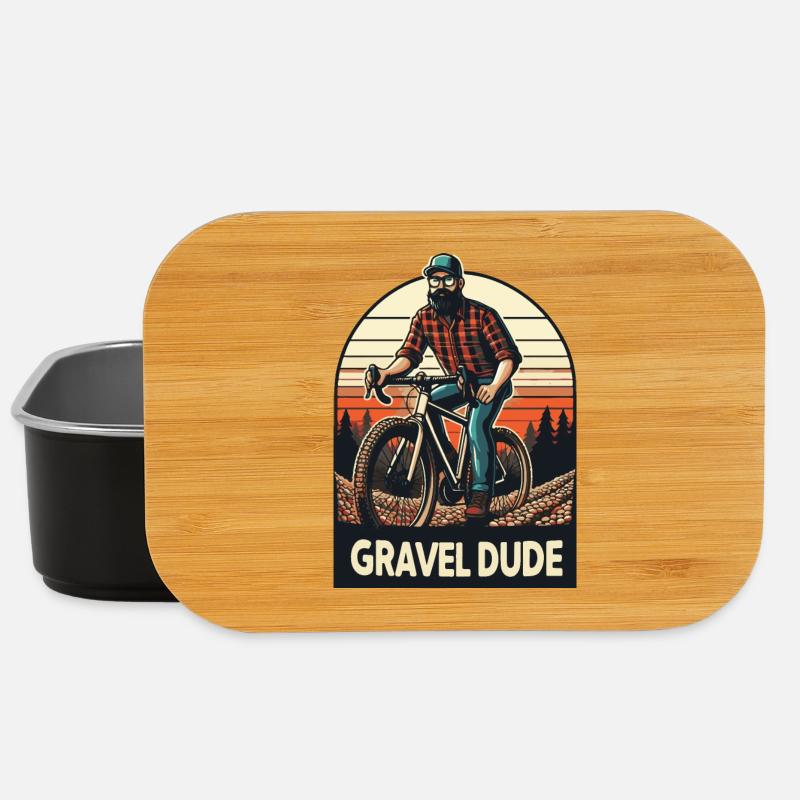 Gravel Dude Mountainbiker Design - Lunch Box - Schwarz