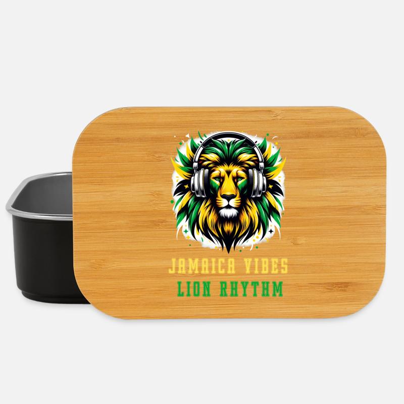 Jamaika Löwen Reggae Design - Lunch Box - Schwarz