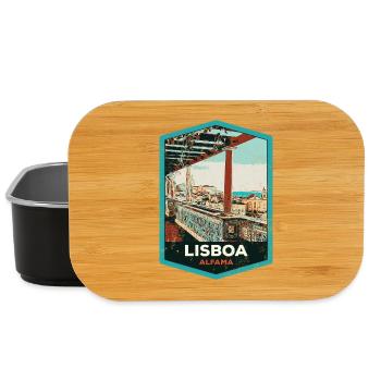 Illustration Alfama, Lisbon - Lunch Box - black - Front