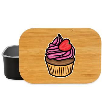 Torte Zeichnung - Lunch Box - Schwarz - Vorne